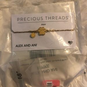 Alex & Ani 14KT Gold paw print bracelet